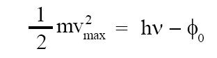 Einstein's photoelectric equation