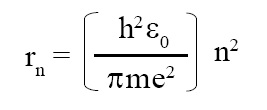 Radius of Bohr orbit