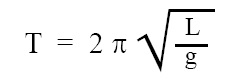 Time period of simple pendulum
