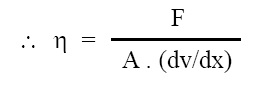 Formula for Coefficient of Viscosity