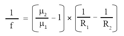 Lens maker’s formula