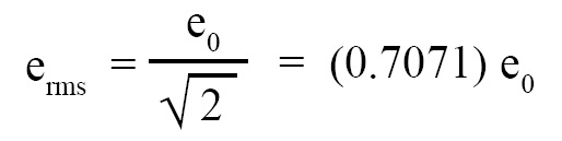 RMS value of alternating voltage