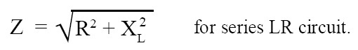 Impedance of AC Series LR Circuit